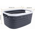 thumbnail image 2 of Pack Plastic Storage Basket, Storage Box, Storage Bin For Office, Bathroom, Kitchen And Wardrobe - 300 X 210 X 135 Mm (dark Grey), 2 of 5