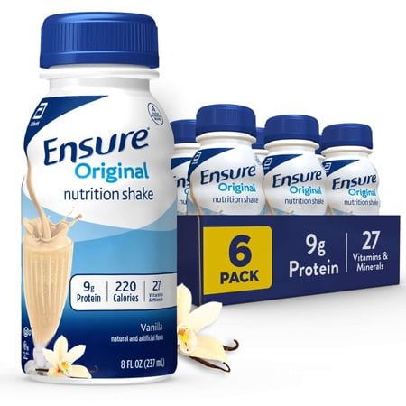 Ensure Original Nutrition Shake, 9g Protein, Vanilla, 8 fl oz - 6 Pack