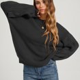 thumbnail image 2 of Edvintorg Womens Sweater Crew Neck Long Sleeve Casual Pullover Knit Sweaters Fall Winter Womens Fashion Black S, 2 of 6