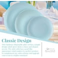 thumbnail image 3 of Modern Design Disposable Plastic Dinner Plates for Party (10 PC) Heavy Duty Disposable Dinner Set 10.25”, Fine China Look Plastic Dishes, Great for Baby Showers, Weddings, Birthdays, and Events, Mint, 3 of 5