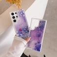 thumbnail image 2 of Compatible with Samsung Galaxy S24 Ultra Glitter Case Bling Sparkle Luxury Liquid Floating Quicksand Case Women Girls Slim Soft TPU Cute Flower Protective Transparent Cover, Dandelion, 2 of 9
