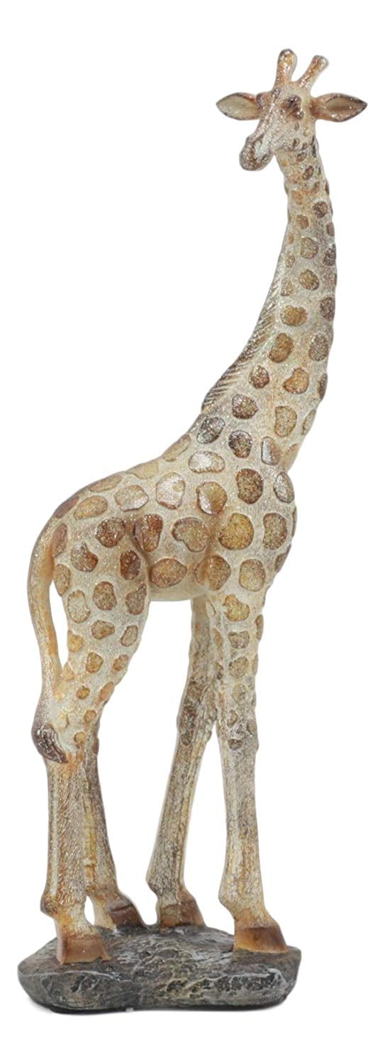 Large Safari Madagascar Standing Giraffe Statue With Mosaic Glass