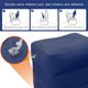 thumbnail image 5 of Deep Blue Travel Foot Rest Pillow, Portable Inflatable with Double Hand Pump Adjustable Three Layers Height Pillow, 5 of 5