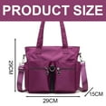 thumbnail image 2 of Bolso de mano informal para mujer, bolso de hombro, bolso de gran capacidad, bolso de nailon suave, morado, 2 of 5