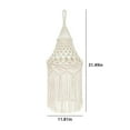 thumbnail image 3 of JVBTVB Bohemian Macrame Lamp Shade – Handcrafted Natural Cotton Rope Pendant Light Cover for Living Room Bedroom Nursery Office, 30x80cm White Boho Ceiling Lamp Decor, 3 of 7
