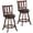 Nut-brown 25", variant on Costway Set of 2 25'' Swivel Bar stool Leather Padded Dining Kitchen Pub Bistro Chair High Back