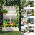 thumbnail image 7 of Raised Garden Bed with Trellis,Planter Box Outdoor Privacy Screen for Climbing Plant,Garden Planter with Drainage Holes,Privacy Planter Boxes for Planting Flower Patio Tomato Vegetable Herb, 7 of 7