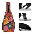 thumbnail image 3 of Full Print Chest Bag 8×15in Outer Large Bag On Both Sides Of Mesh Bag Inside Pocket Design Sponge Pad Shoulder Strap Colorful Floral Pattern Groovy Flowers (1) (1), 3 of 8