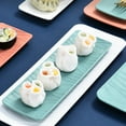 thumbnail image 4 of Barbecue Plate Curved Edge Design Anti-spill Tree Texture Rectangular Sushi Platter Baking Tray Home Supply, 4 of 9