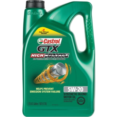 Castrol High Mileage 5w20 Motor Oil, 5 qt, 3-Pack (Best Motor Oil For High Mileage Vehicles)