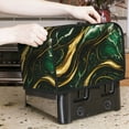 thumbnail image 7 of Balery Green Marble Pattern Oven Cover Kitchen Bread Machine Protector, 2 Slice Toaster Cover for Home, Anti Dust Fingerprint Coaster Cover, 7 of 7