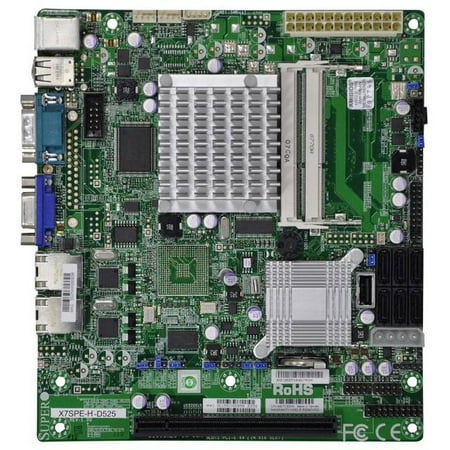 Supermicro X7SPE-H-D525-B Intel Atom D525/ DDR3/ V&2GbE/ FlexATX Motherboard & CPU