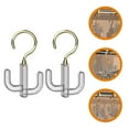 thumbnail image 1 of TABLETREANDS 2Ud Gancho Para Ropa Y Accesorios Dorado Con Superficie Para Proteger Bolsos Y Corbatas, 1 of 8