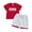 b18-Red, variant on KPOPLK Toddler Baby Boys Clothes Summer Outfits Embroidered Short Sleeve Shirt Striped Shorts Set 2Pcs Boys Clothing Sets 12 Month-5T(3-6 Months,Red)
