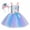 A874-Silver, variant on Jurebecia Little Girls Princess Cosplay Dress Birthday Christmas Halloween Cosplay Costumes Pink With Hairband 4-5 Years