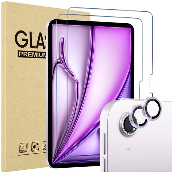 Protector de pantalla con lente de cámara para iPad Air 13 2024, color morado