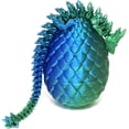 thumbnail image 2 of Home Office Desk Decor3D Printed Dragon Egg Crystal 3D Dragon Fidget Toys for Adult Articulated Dragon Egg Surprise Dragon Gifts,Blue, 2 of 5