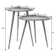 thumbnail image 4 of Convenience Concepts Bali Metal Nesting End Tables in Silver Metal Finish, 4 of 5