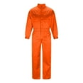 thumbnail image 2 of DDAPJ pyju Clearance Sales Today! Mens Workwear Coveralls Work Mechanic Jumpsuits Long Sleeve Coverall Work Wear with Multi Pockets Orange M, 2 of 5