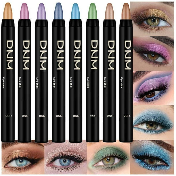 Set de sombras de ojos evpct, 8 unidades, colores crema con purpurina