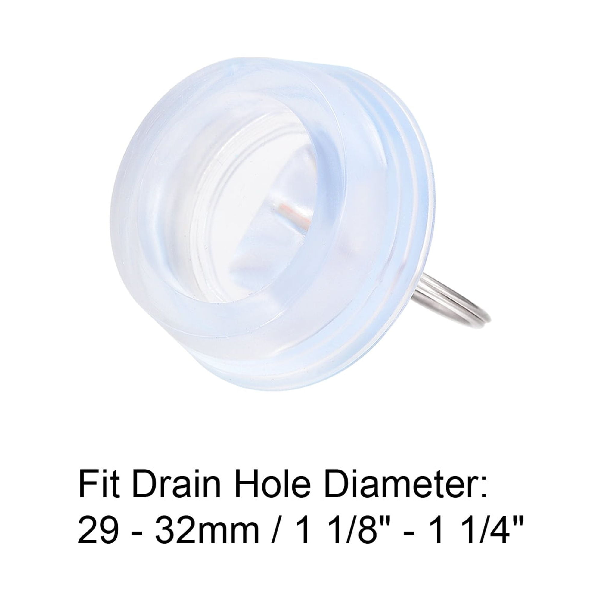 Unique Bargains Rubber Sink Plug Drain Stopper Hanging Ring Bathroom Fit 1-1/8" to 1-1/4" Drain