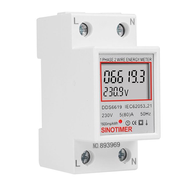 Analizador de carga eléctrica digital 220V 230V KWH Medidor eléctrico para interiores (StyleA) Likrtyny Para estrenar