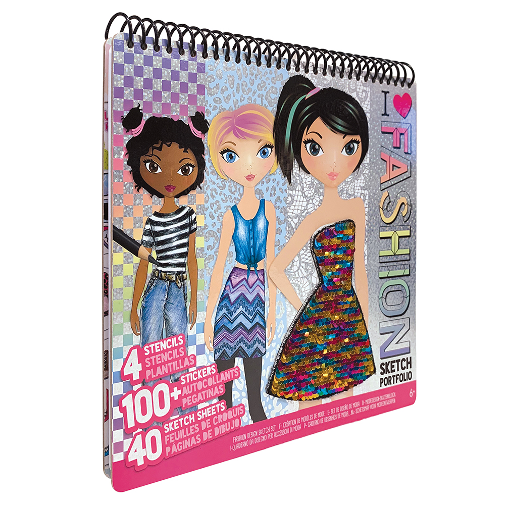 Fashion Angels Portfolio Sketch Pad with Stencils, 40 Pages photo 5