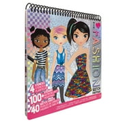 Fashion Angels Portfolio Sketch Pad & Writing Notebook with 4 Stencil Sheets, 8.5in x 11in, 40 Pages