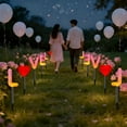 thumbnail image 5 of XYAIYT Solar Outdoor LED String Lights Valentine's Day Heart Shape Decorations Waterproof Automatic Dusk to Dawn Solar Pathway Lighting for Garden Patio Yard Pink 4.7in, 5 of 7