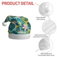 thumbnail image 4 of Fuzoiu Tropical Floral Print Santa Hat Christmas Hat for Adults,Santa Hats with Pompom, Unisex Xmas Holiday Hat for Christmas New Year Festive Party Supplies, 4 of 6