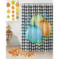 thumbnail image 5 of Fall Fall Pumpkin Buffalo Plaid Shower Curtains for Bathroom, Waterproof Fabric Shower Curtain for Bathroom Bathtub Decoration, Machine Washable, 36"x72", 5 of 9