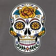 thumbnail image 5 of Wild Bobby Day Of The Dead Sugar Skull Pop Culture Women Slim Fit Junior Tee, Dark Grey, X-Large, 5 of 5