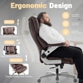 thumbnail image 3 of Qusaphy Big & Tall Office Chair 800LBS Heavy Duty - Ergonomic PU Leather Chair with 5D Armrests, 90°-120° Recline, Silent Wheels, 3 of 9