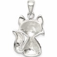 thumbnail image 3 of Sterling Silver Tan Preciosa Crystal Fox Pendant (19.9 X 14.07) Made In Thailand -Jewelry By Sweet Pea, 3 of 7