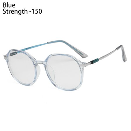 -0.5~-4.0 Radiation Protection Anti-fatigue Women Fashion Computer Goggles Myopia Glasses Optical Eyewear Nearsighted Eyeglasses BLUE STRENGTH 150