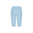 thumbnail image 4 of FRSASU Capri Leggings for Women Slim Fit Knee Length Legging Summer Cropped Casual Solid Comfy Yoga Shorts Pants Light Blue, 4 of 5