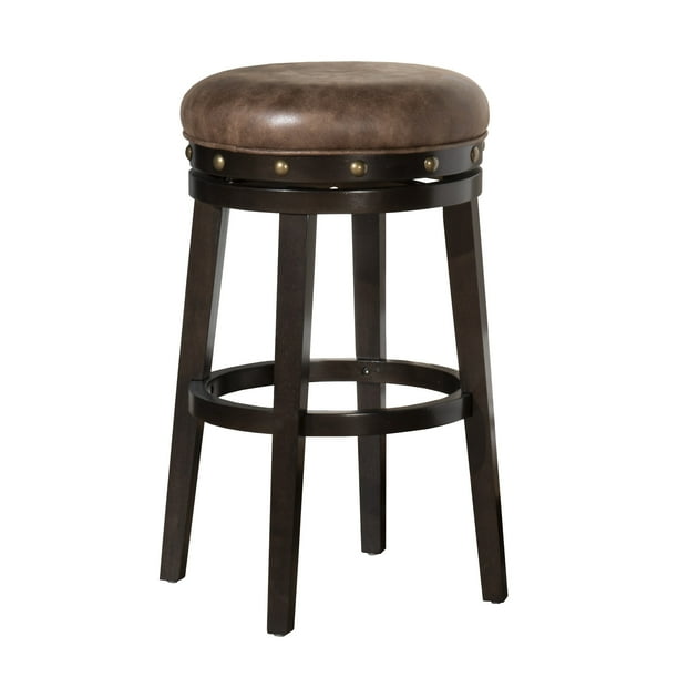 Hillsdale Furniture Benard Wood Backless Bar Height Swivel Stool, Deep