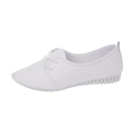 

GEZHEN Comfortable Massage Work Shoes Bean Women s Flat Slip On Comfort Loafers Non Slip Low Top Platform Shoes
