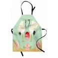 thumbnail image 1 of Feather Apron Japanese Cranes with Simplistic Sunrise Design Colorful Asian Culture Illustration, Unisex Kitchen Bib Apron with Adjustable Neck for Cooking Baking Gardening, Multicolor, by Ambesonne, 1 of 3