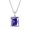 Zhongtansan December, variant on S925 Sterling Silver Rectangular Zircon Pendant Twelve Birthstone Necklace