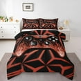 thumbnail image 3 of Erosebridal Gaming Bedding Sets King with Comforter , Abstract Lines Comforters & Duvets, Black Red, Reversible, 3pcs, 3 of 7