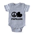 thumbnail image 1 of CafePress - FIN Peace Love Papillon - Cute Infant Baby Football Bodysuit, 1 of 1