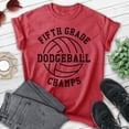 thumbnail image 2 of Fifth Grade Dodgeball Champs T-shirt, Unisex Women's Men's, Funny Dodgeball School Dodge Ball Sports, Heather Red, Medium, 2 of 6