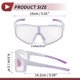 thumbnail image 4 of 1 juego de gafas de motocicleta triacetato de celulosa PC UV400 gafas de sol para deportes al aire libre motocross bicicleta de tierra lente púrpura claro marco blanco púrpura, 4 of 6