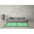 thumbnail image 3 of Ahgly Company Indoor Rectangle Abstract Turquoise Blue Modern Area Rugs, 2' x 3', 3 of 4