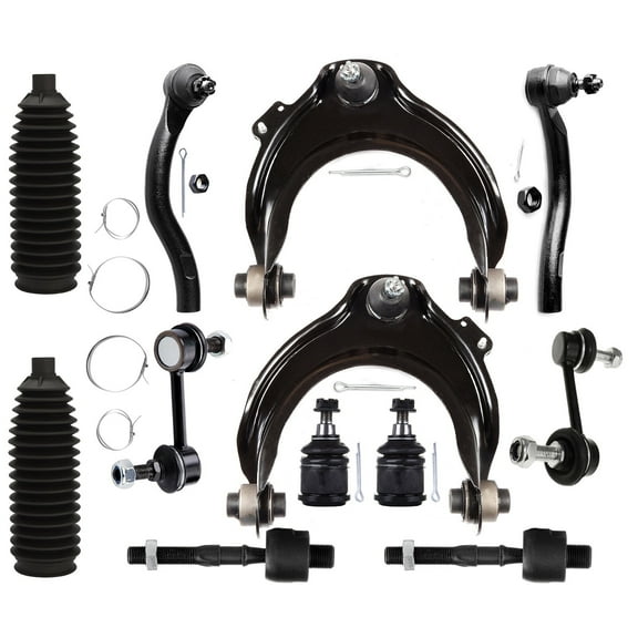 ECCPP 12pcs Upper Control Arm Inner Outer Tie Rod End Sway Bar Link Lower Ball Joint Steering Rack Boot fit for 2004-2008 For Acura TSX 2003-2007 For Honda for Accord