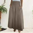 thumbnail image 2 of JJHGVB Palazzo Pants Wide Leg Pants Woman Women's Fashionable Casual Loose Wide Leg Elastic Waistband Casual Pants Barrel Pants Women Flowy Pants Khaki 2XL, 2 of 6