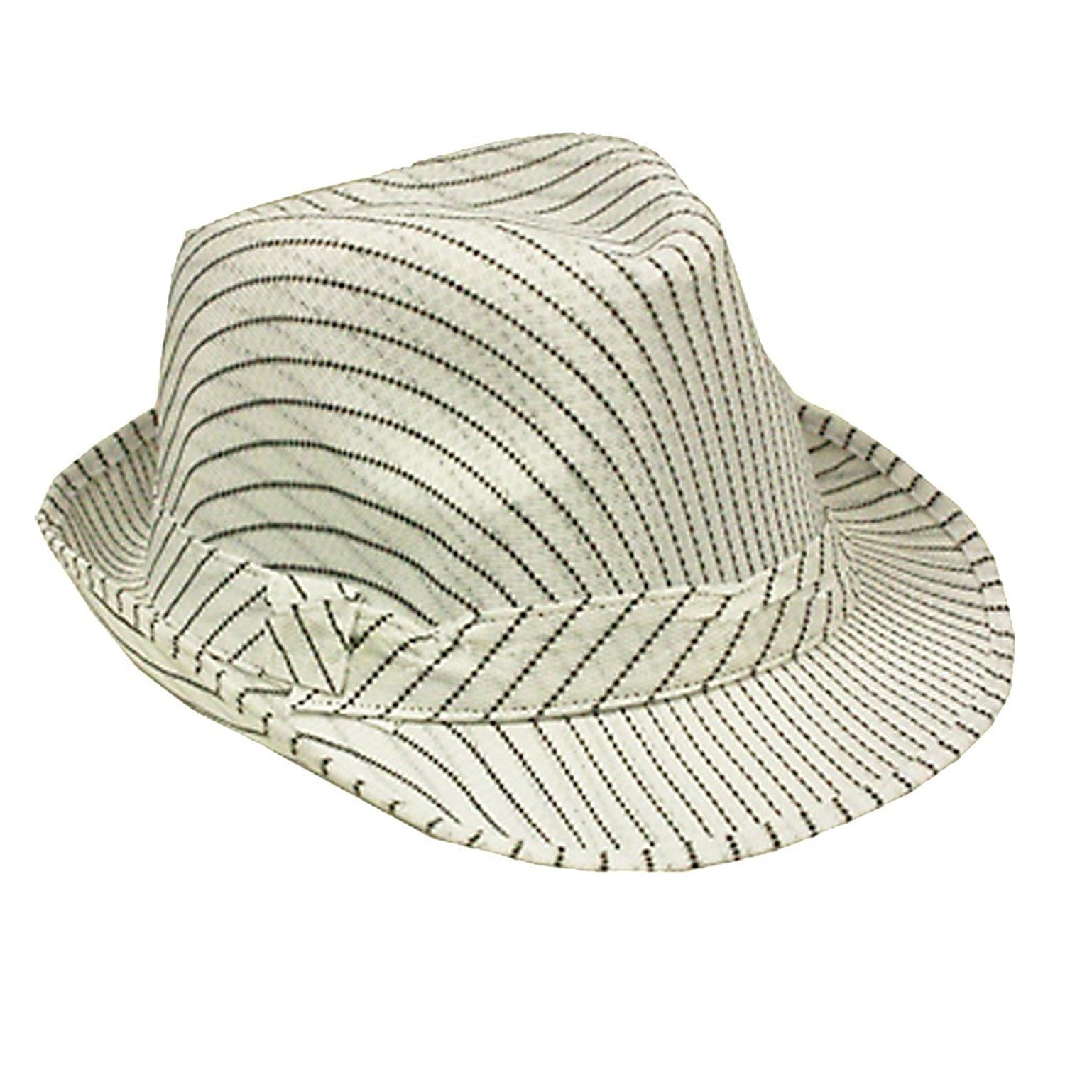 Thin Brimmed Stripped Fedora Hat 