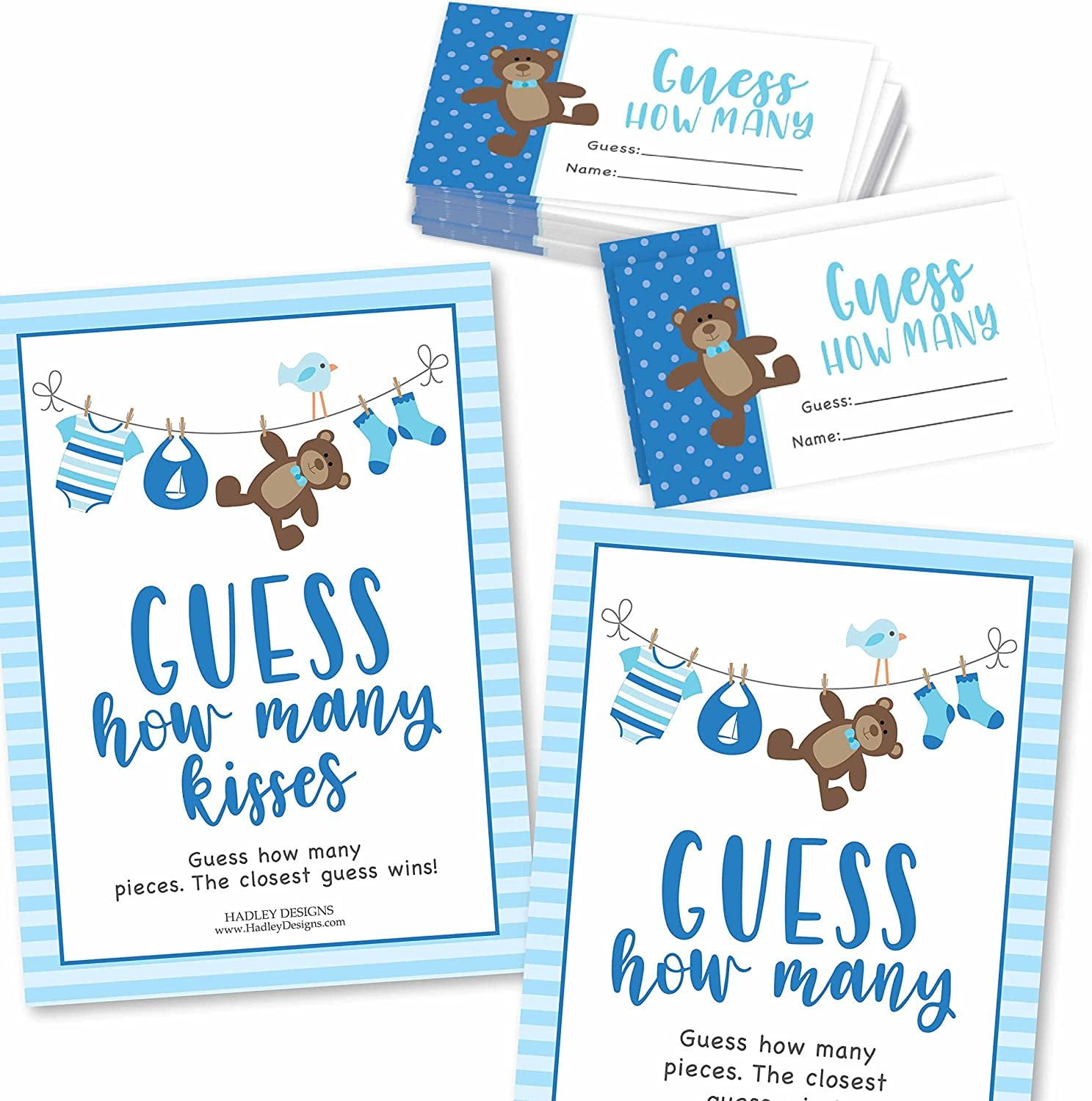 Whats In Your Phone Game - Blue Swash Printable Baby Shower Games