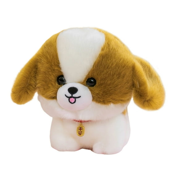 20cm Dog Plush Toy Cute Corgi Pomeranian Husky Bichon Frise Yorkshire Terrier Plushies Ornament Soft Stuffed Animal Puppy Home Room Decoration Birthday Gift
